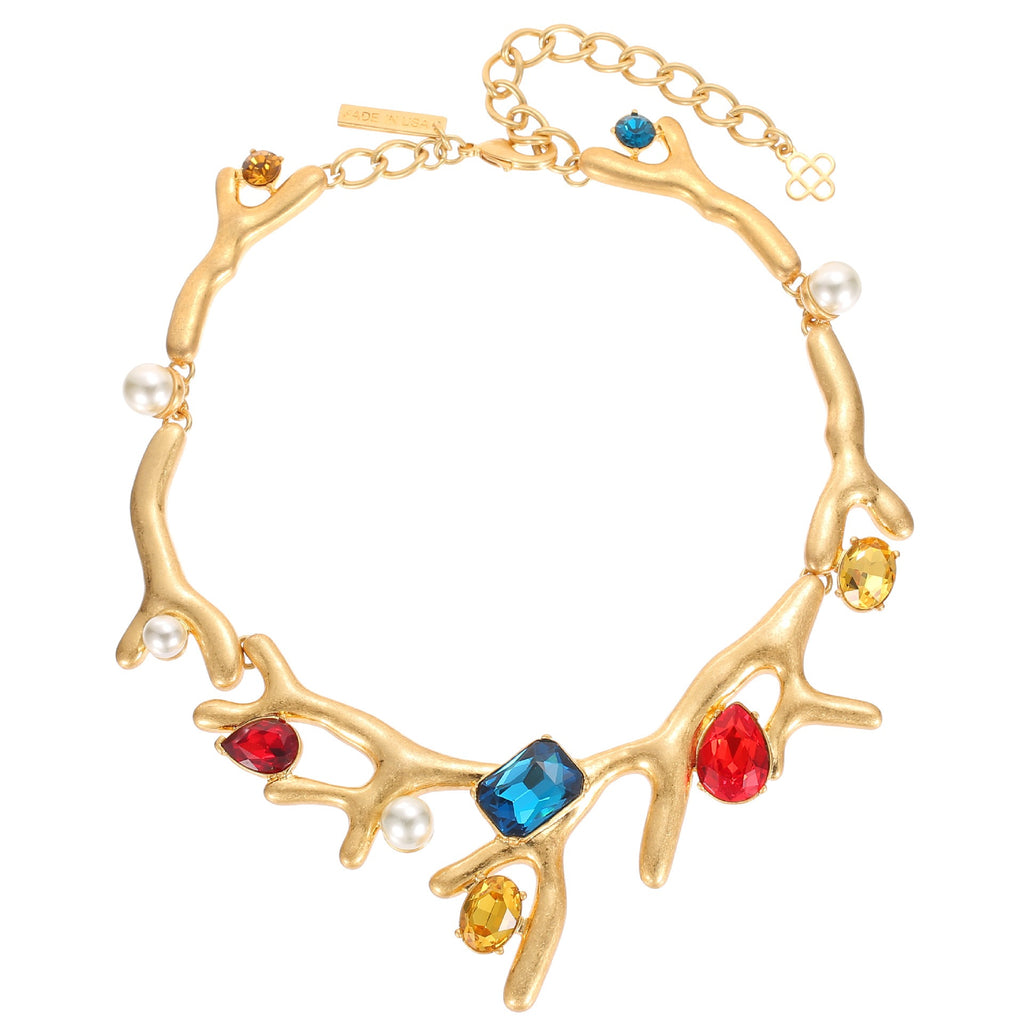 Collier Corail des Abysses – Perles & Pierres Précieuses