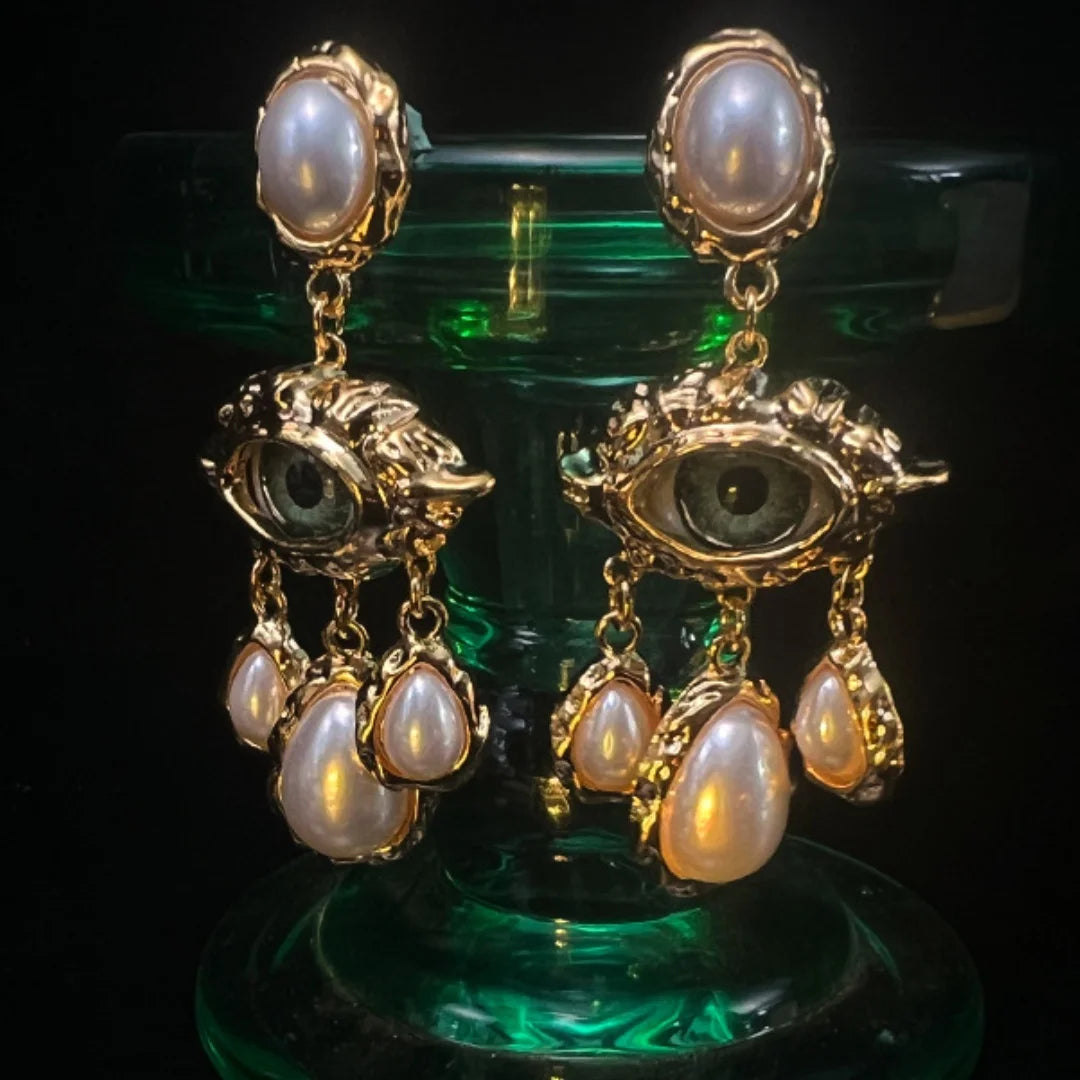 L’Œil de l’Oracle — Boucles d’Oreilles Baroques