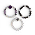 Black Moon Trinity — Trio of Stone Rings