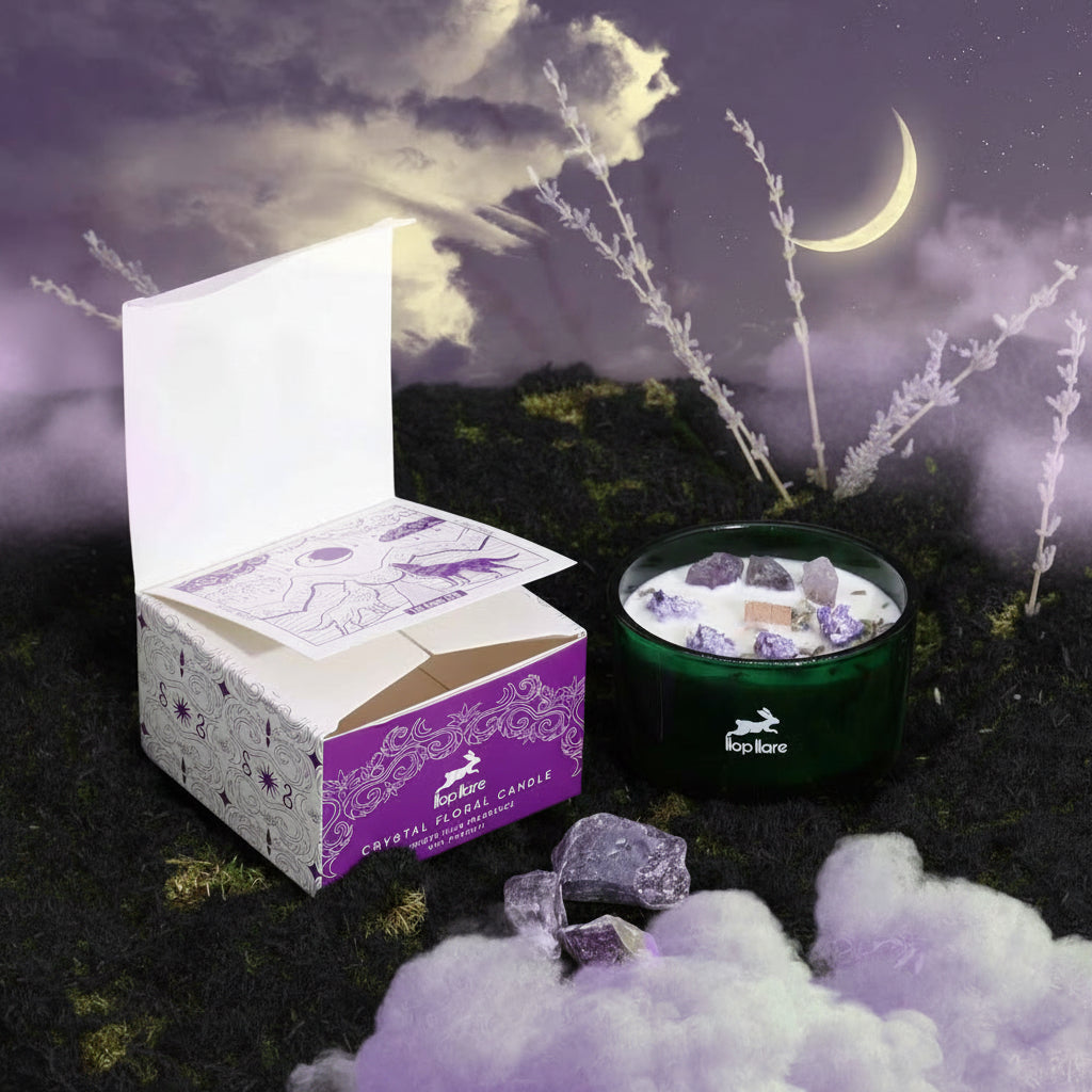 La Bougie de la Lune – Améthyste & Lavande