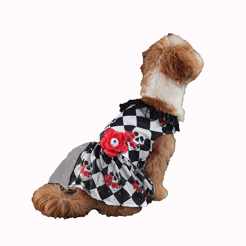 La Petite Arlequine des Ombres – Robe Gothique pour Chien