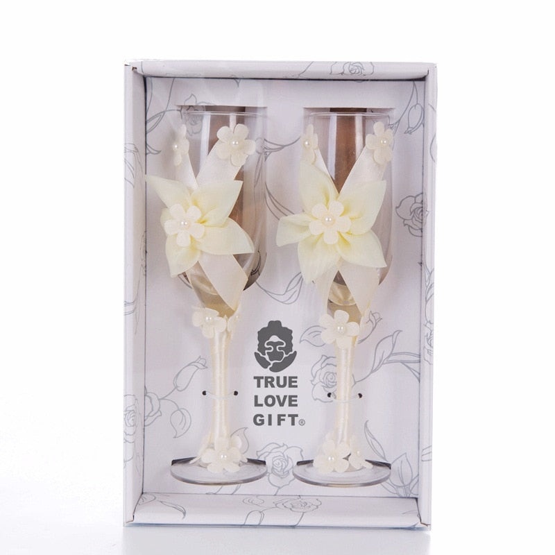 Duo de Flûtes Noces Éternelles – Perles & Fleurs