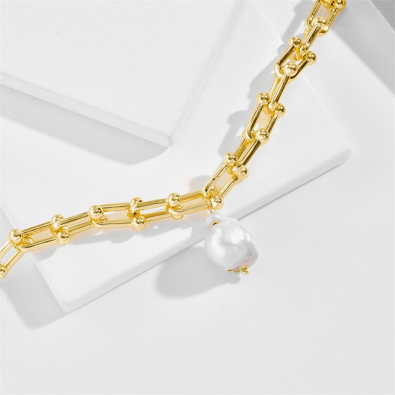 Collier Le Secret de l’Impératrice – Perles Baroques & Or