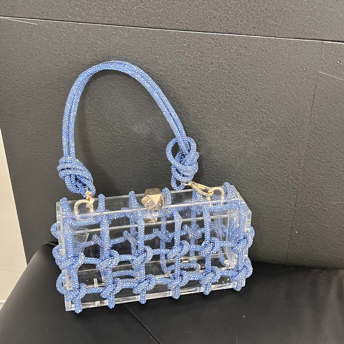 Sac Cristal des Profondeurs – Minaudière Tressée Sirène