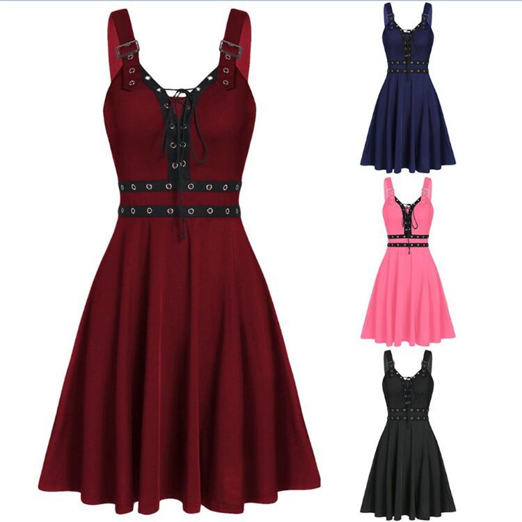 Robe Punk Gothique à Laçage – Midnight Riot