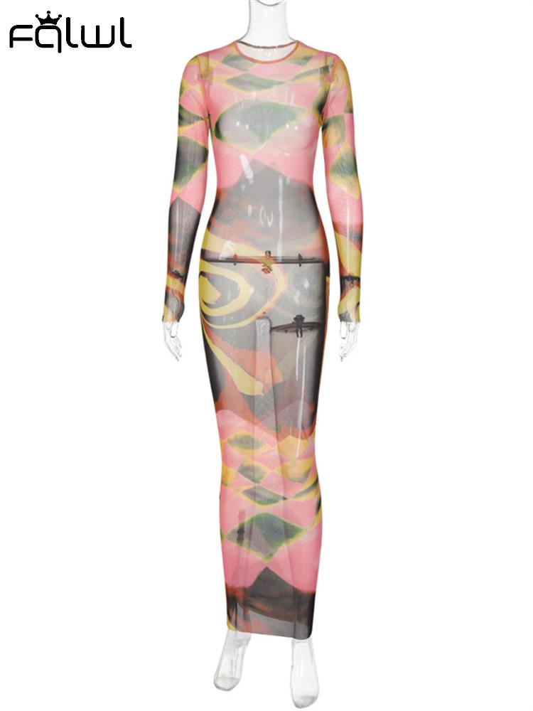 🎪 L’Illusionniste du Chapiteau — Robe Longue Psychédélique