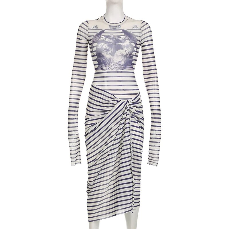 L’Illusionniste Lilas — Robe Rayée du Cirque des Ombres