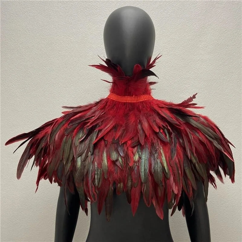 Night Plumes Collar — Gothic Shoulder Cape