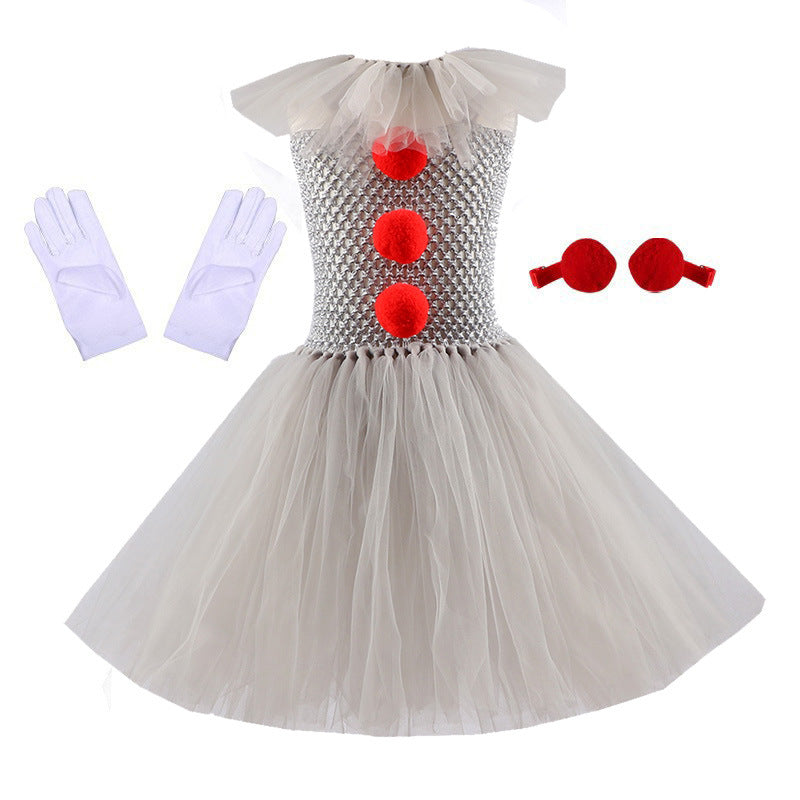 L’Enfant du Cirque des Ombres — Robe de Clown en Tulle
