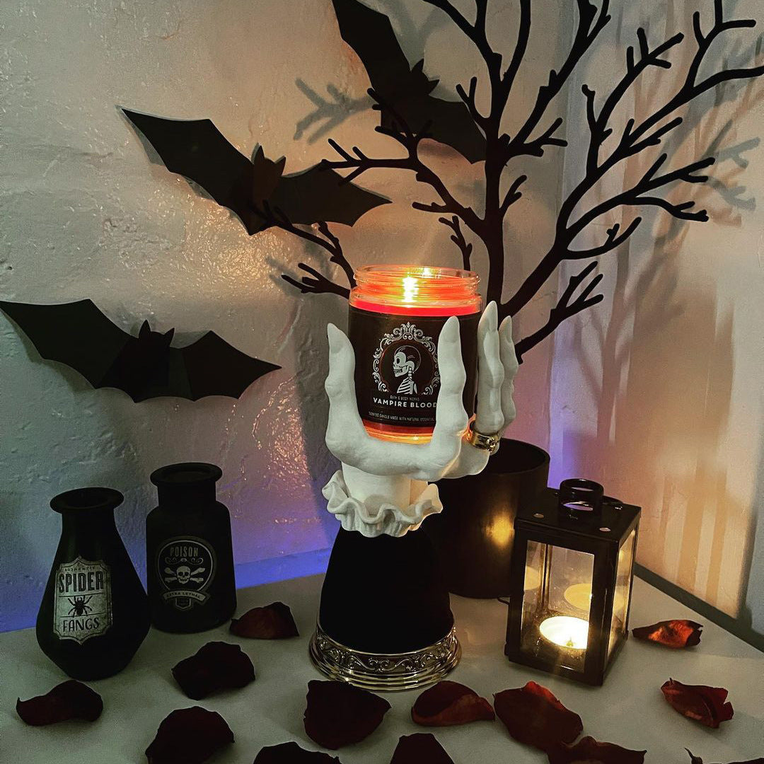 La Main de Salem — Bougeoir Squelettique Occulte