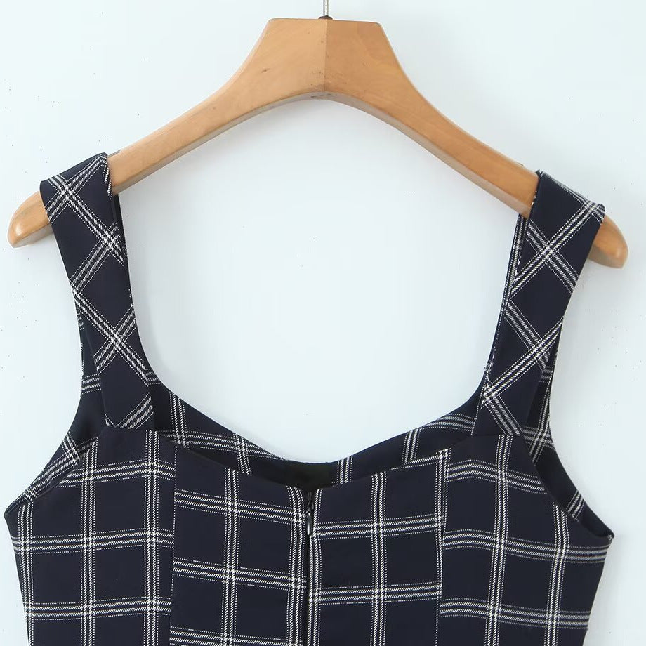 Robe Tartan Rétro – Cirque des Ombres 🖤