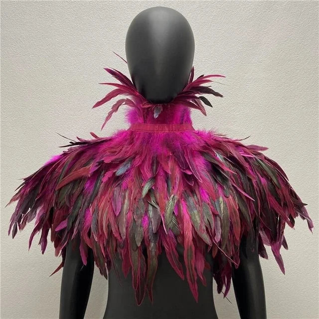 Night Plumes Collar — Gothic Shoulder Cape
