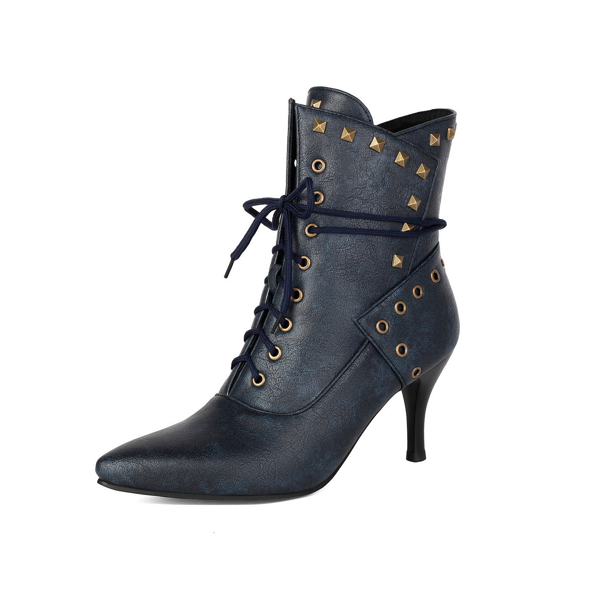 Bottines Nocturne Victorienne – Laçage & Clous