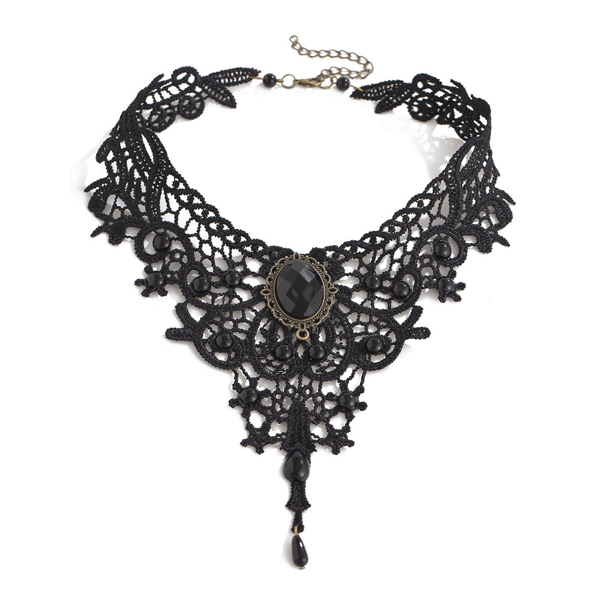 Le Collier de la Veuve Écarlate — Ras-du-cou Gothique en Dentelle