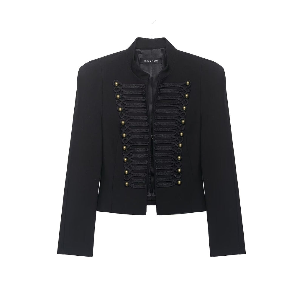 Veste Officier Noire – Éclat Déchu
