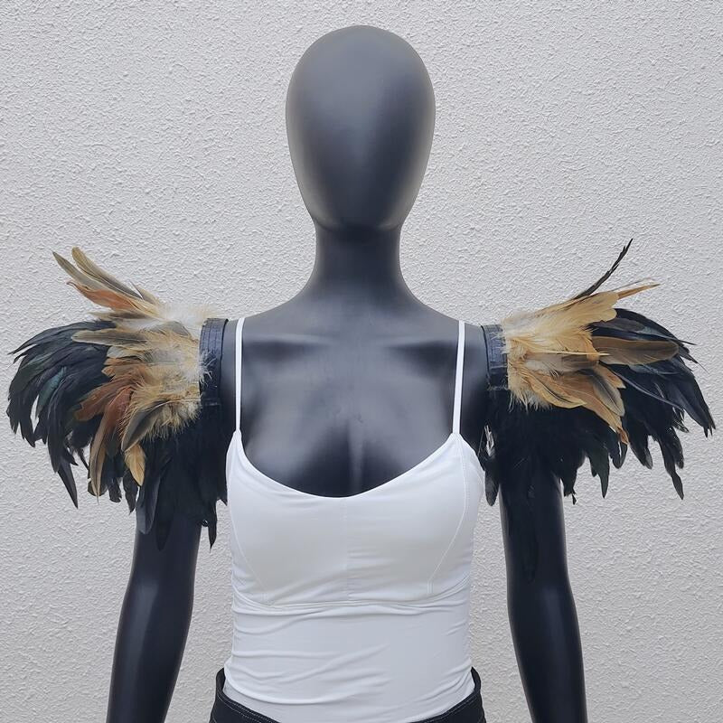 Épaulières de Plumes – Ailes du Cabaret Noir