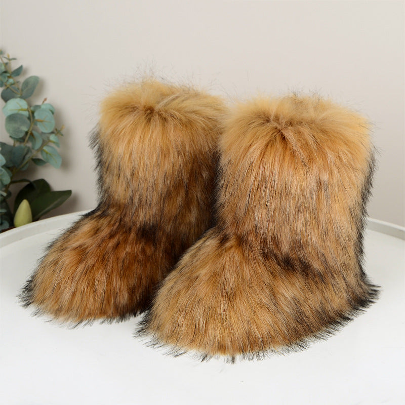 Bottes fourrées d’hiver – Effet fourrure & doublure chaude