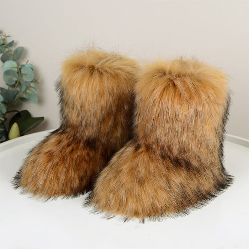 Bottes fourrées d’hiver – Effet fourrure & doublure chaude