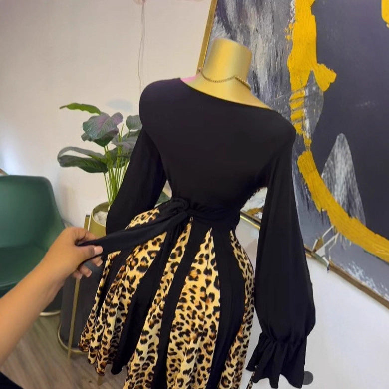 Robe Nocturne Léopard – Élégance Sauvage