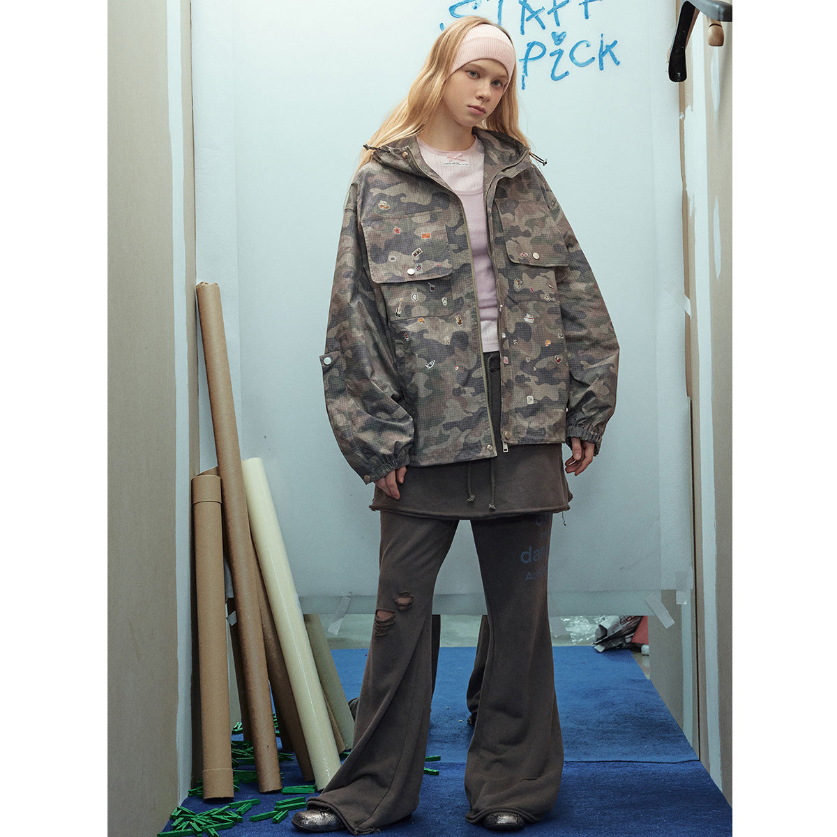 Veste camouflage à capuche – Homme de l’Ombre