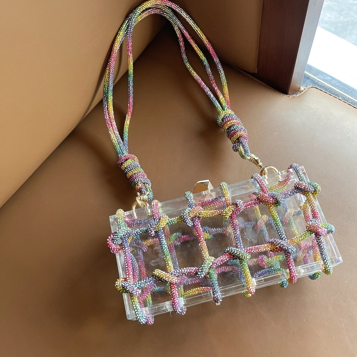 Sac Cristal des Profondeurs – Minaudière Tressée Sirène