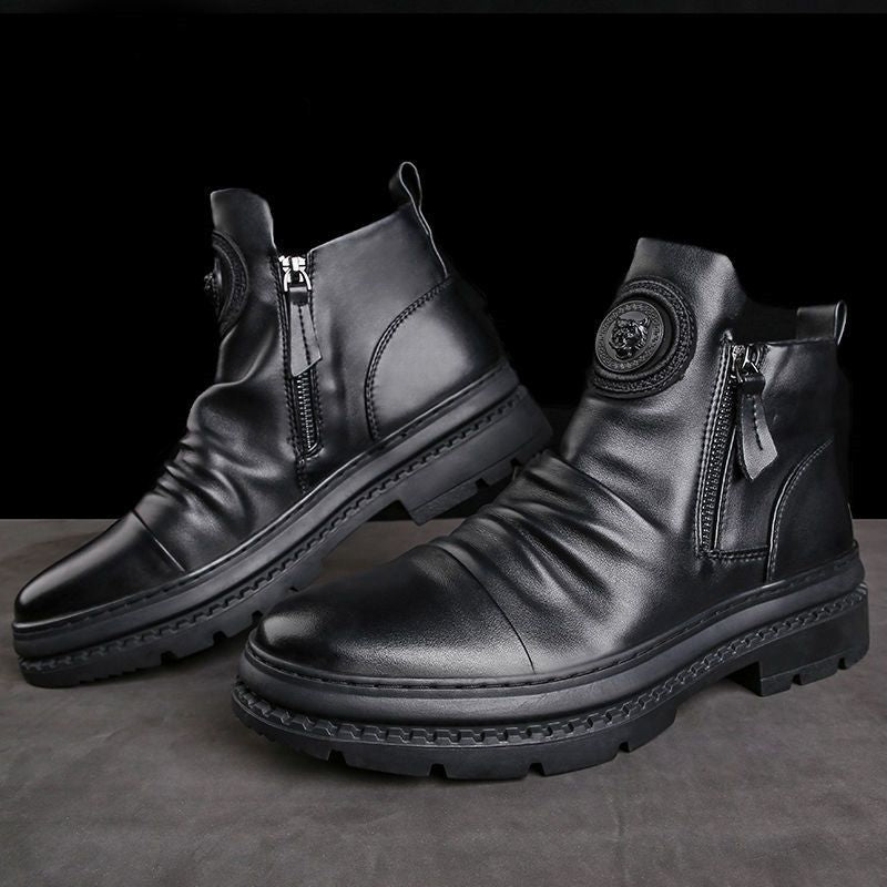 Bottines Homme Black Sentinel – Zip & Semelle Nocturne