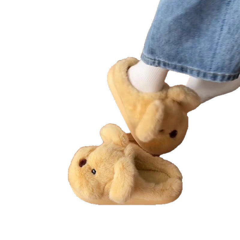 Chaussons Chien Cocooning Femme – Douceur d’Hiver