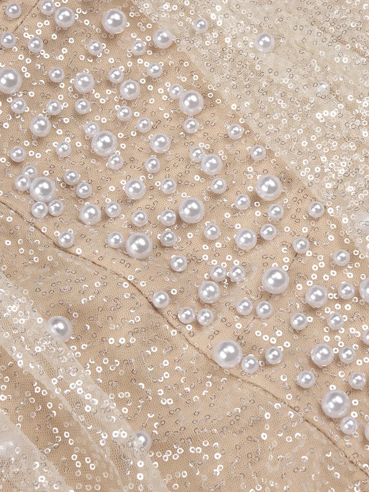 Robe Sirène Nacrée – Perles & Éclats de Givre