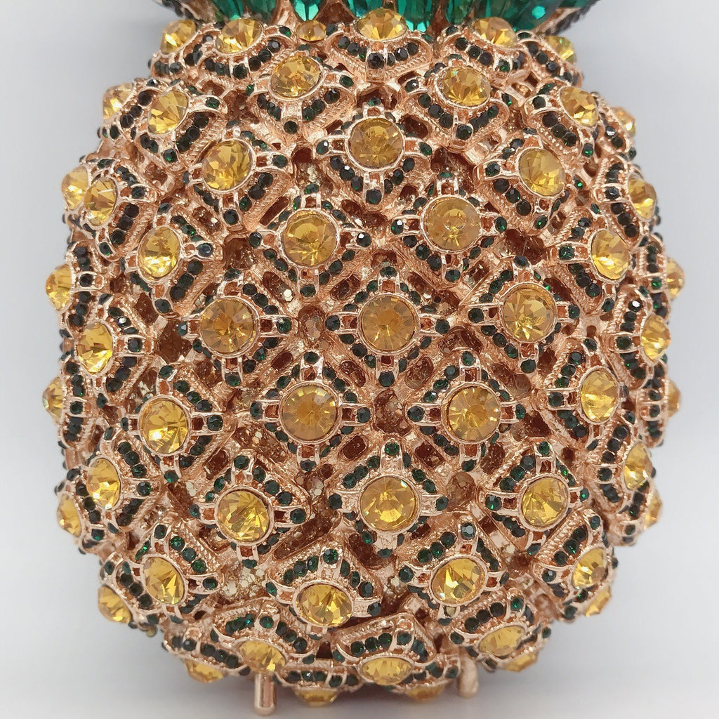 Minaudière Ananas Cristallisée – Sac Bijou de Soirée