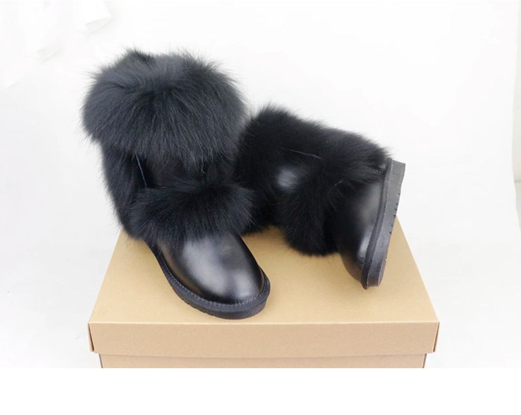 Bottes d’Hiver Fourrées Impériales – Royaume de l’Hiver Noir