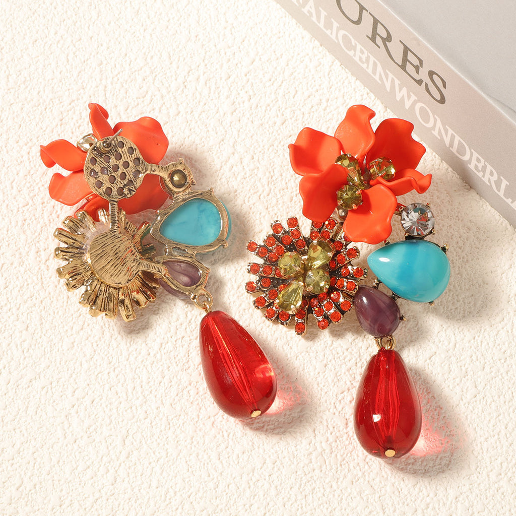 Les Fleurs de Salem – Boucles d’Oreilles Goutte Écarlate