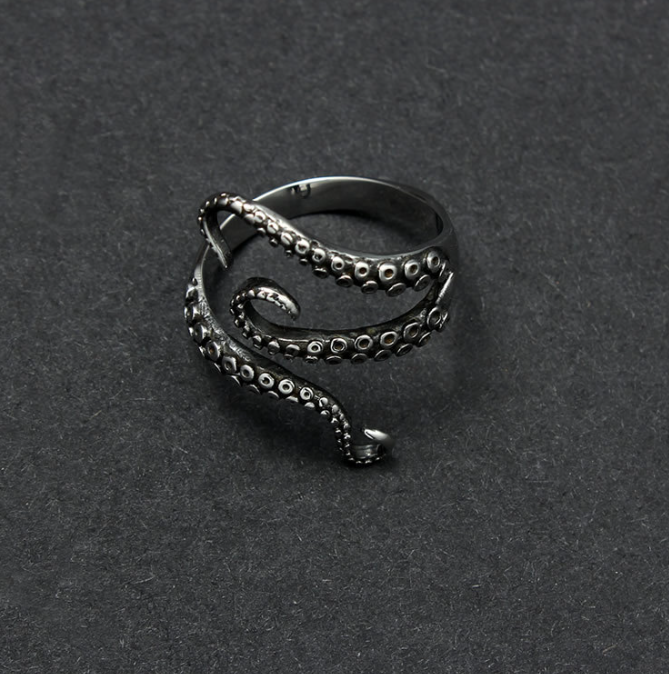 L’Étreinte des Profondeurs — Bague Tentacules