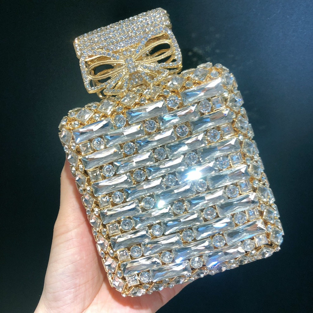Minaudière Flacon de Minuit – Sac bijou en cristaux
