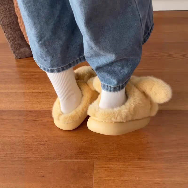 Chaussons Chien Cocooning Femme – Douceur d’Hiver