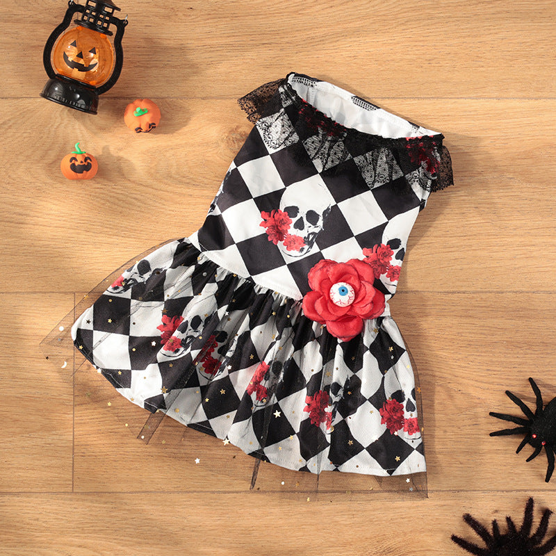 La Petite Arlequine des Ombres – Robe Gothique pour Chien