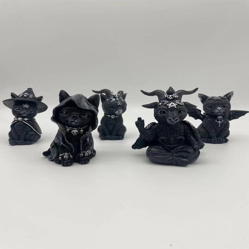 Les Familiers Enchantés — Figurines Chats Sorciers en Résine