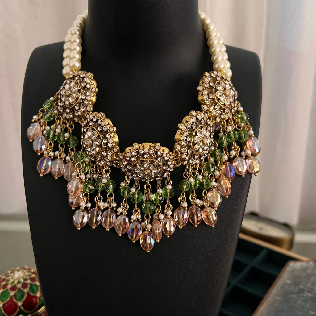 Parure des Oracles d’Abysses – Collier & Boucles Baroques