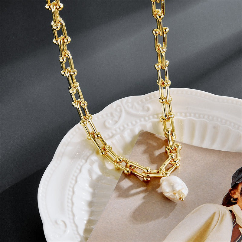 Collier Le Secret de l’Impératrice – Perles Baroques & Or