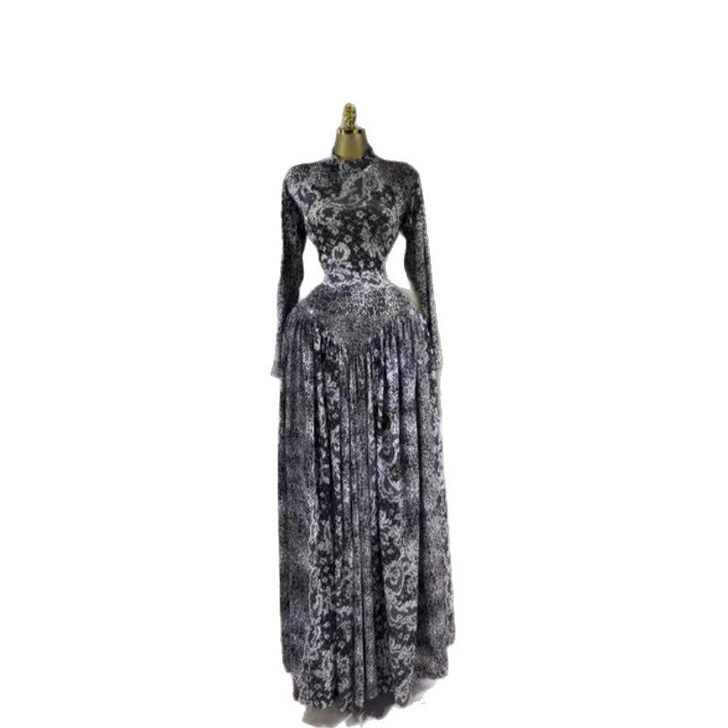 Robe Longue Gypsy Nocturne – Dentelle d’Ombre