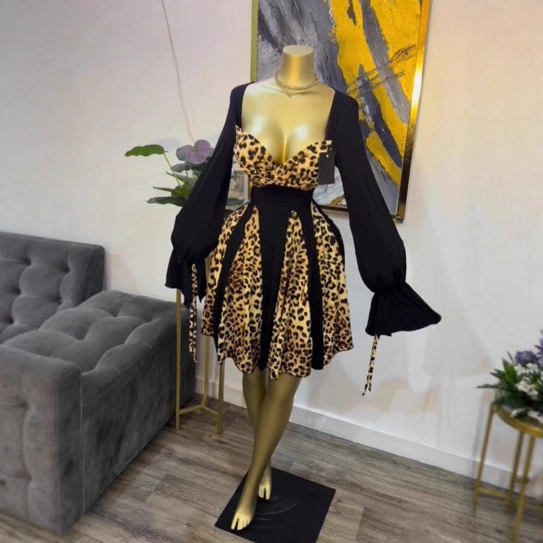 Robe Nocturne Léopard – Élégance Sauvage