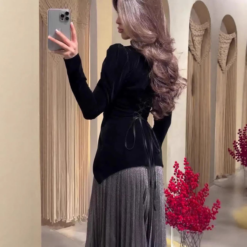 Black Queen of Shadows Long Dress