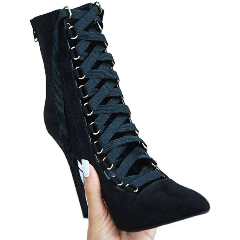 Bottines Corset Nocturne à Talons Aiguilles