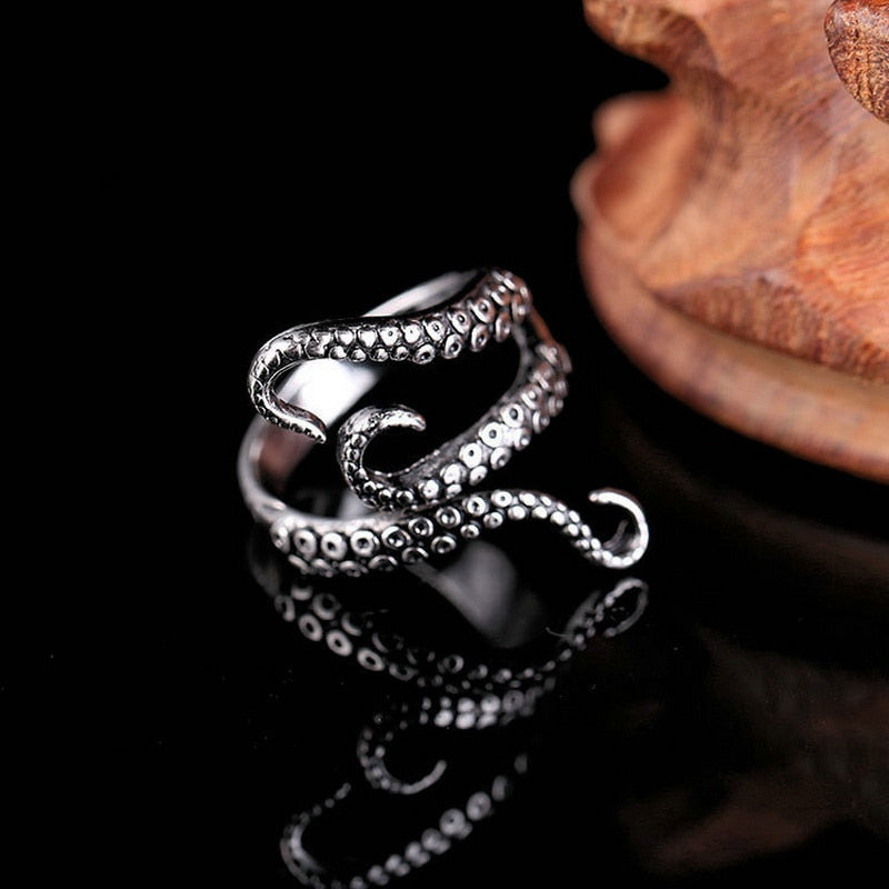 L’Étreinte des Abysses — Bague Tentacules