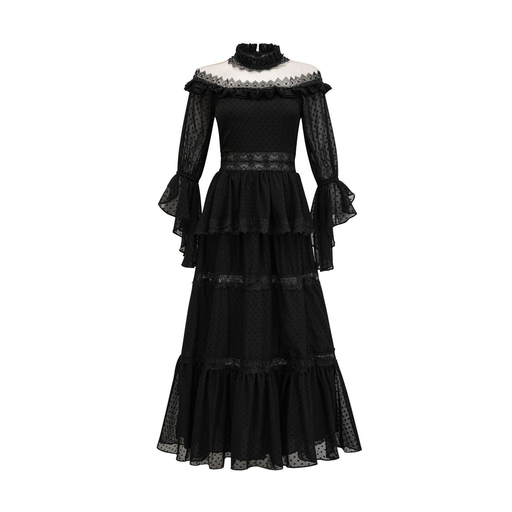 🖤 Robe gothique victorienne « L’Apparition » – Noire ou Blanche