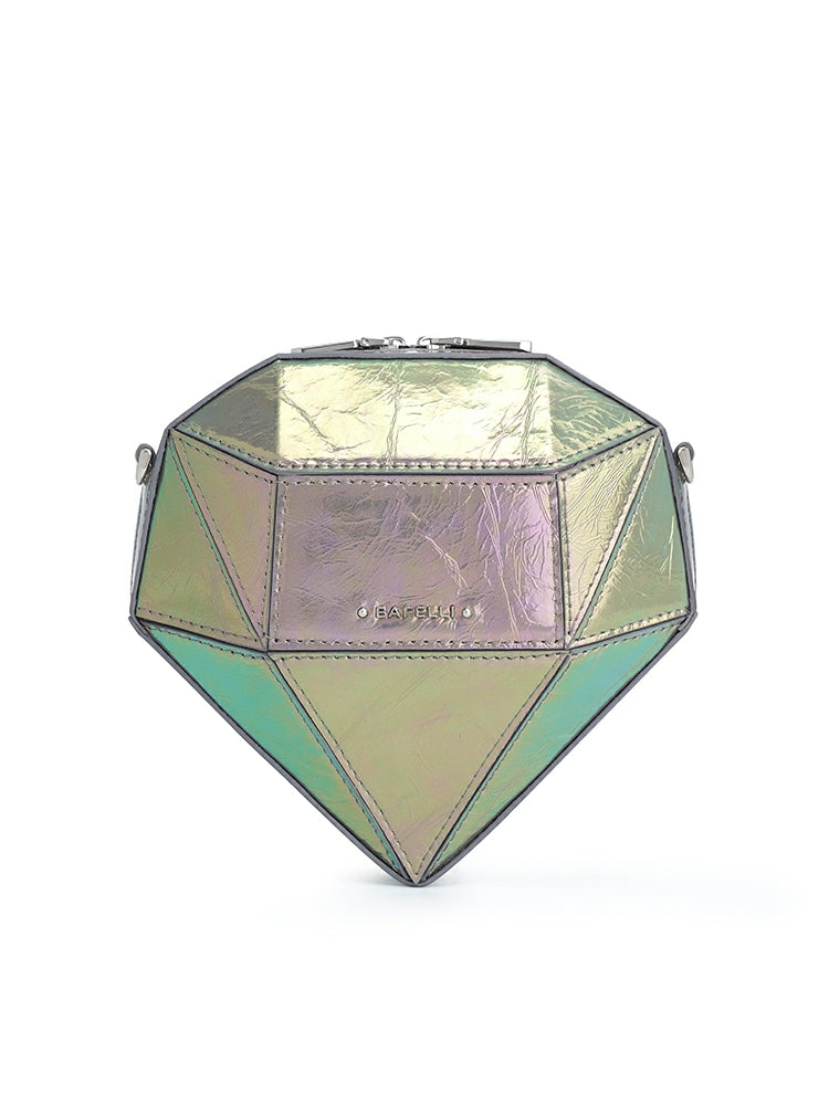 Minaudière Éclat d’Obsidienne – Cristaux & Chaîne