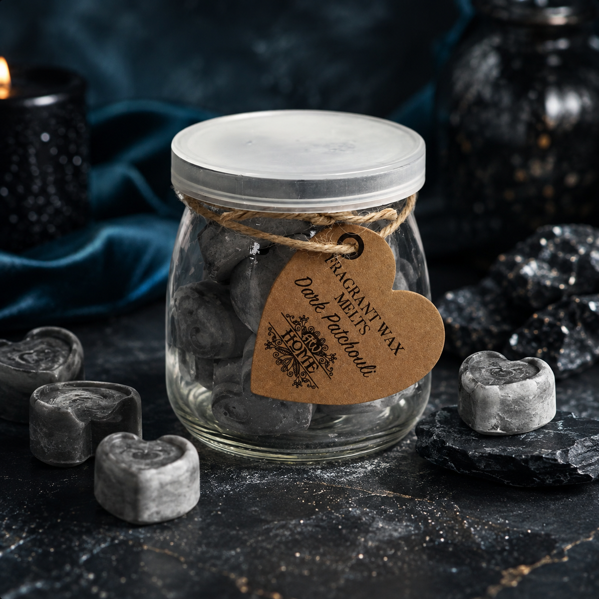 Cœurs des Profondeurs – Fondants parfumés au Patchouli Sombre 🖤🌊