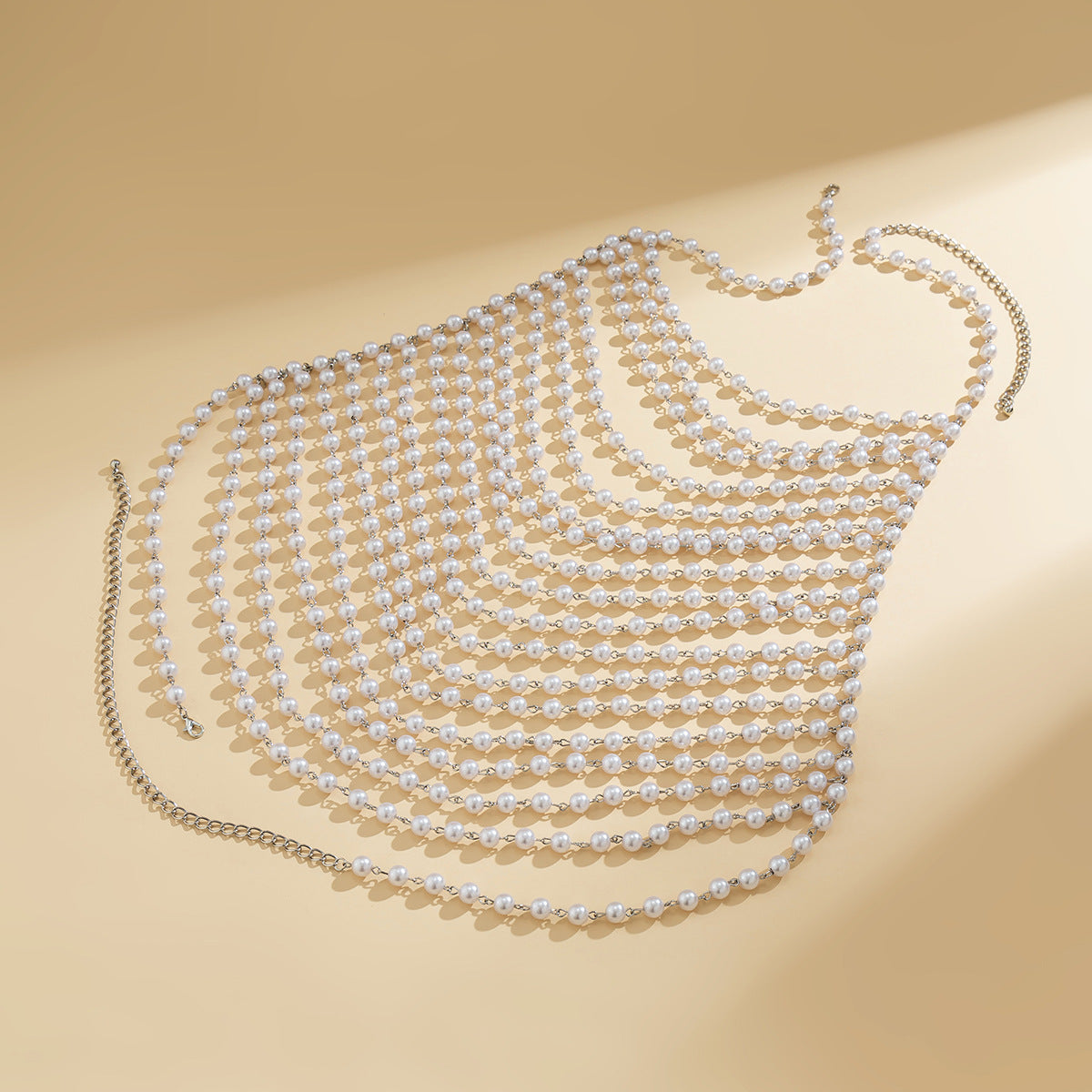 Parure de corps en perles – Drapé gothique Sirène des Abysses