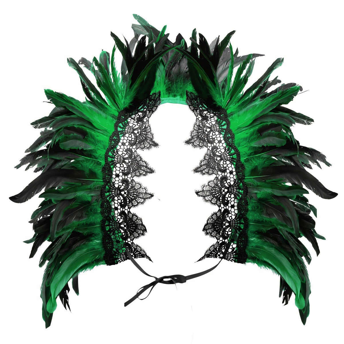 🎪 Les Plumes de la Funambule — Étole Gothique en Plumes & Dentelle