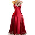 🩸 Étreinte de Minuit — Robe Satinée à Dentelle