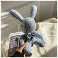 Sac Lapin des Ombres – Tissu Texturé & Chaîne Perlée